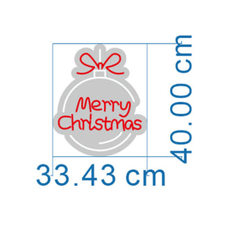 Merry Christmas Bauble NEON LED Sign