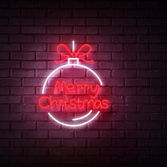 Merry Christmas Bauble NEON LED Sign