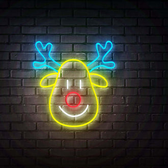 Smiling Reindeer NEON LED Sign