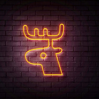Reindeer Head NEON LED Sign