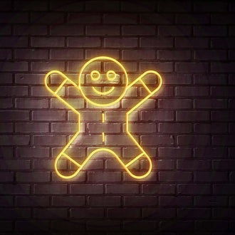 Plain Gingerbread Man NEON LED Sign