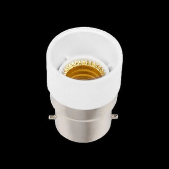 B22 to E14 bulb holder converter adapter with flame-retardant PC and copper materials for safe home lighting.