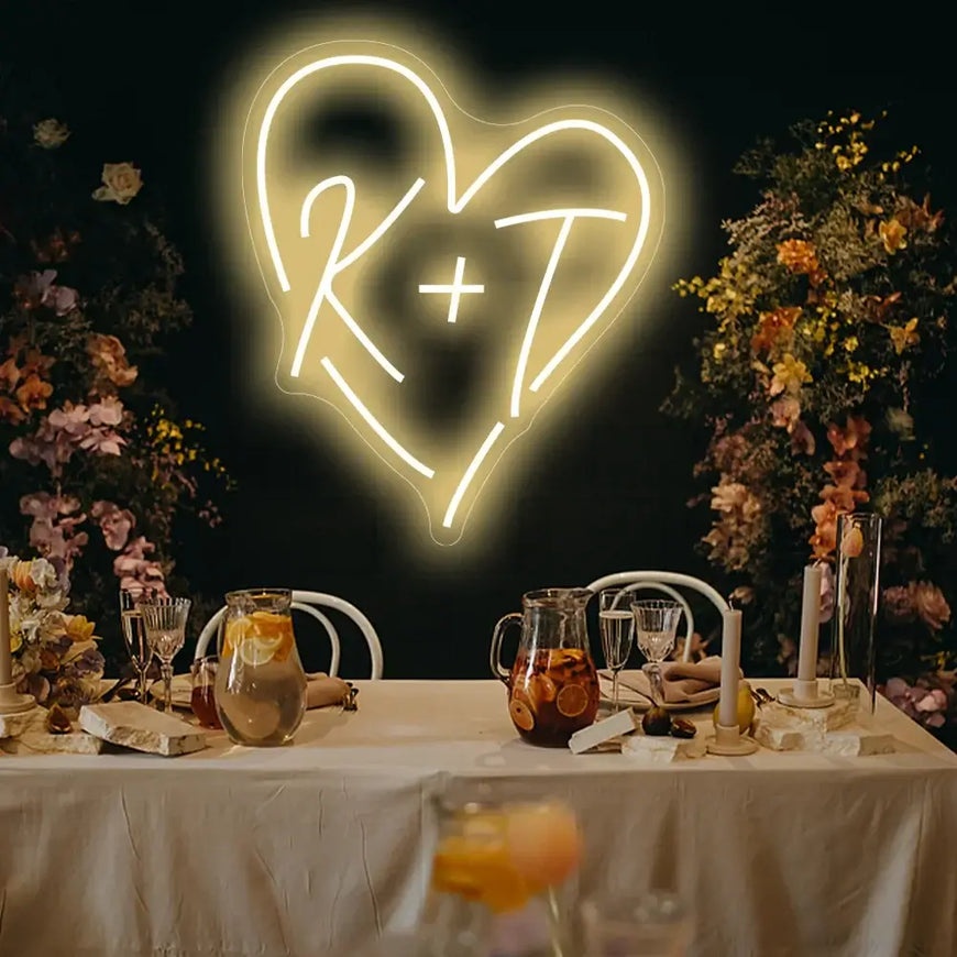 Led Heart Card Custom Heart Neon Sign - Personalized LED Decor – LED Addict