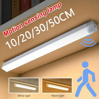 LED Counter Night Light - USB Rechargeable featuring motion sensing lamp options 10/20/30/50CM.