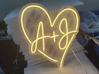 Custom Letter Heart LED Neon Sign