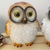 Garden Solar LED Light Outdoor Decor Resin Guardian Owl - Detailed image of a charming owl garden statue.